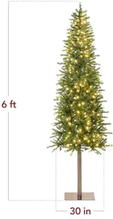 Verlichte kerstboom met 250 LED lampen en metalen standaard - 198 cm hoogte