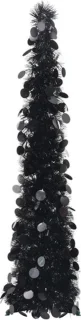 vidaXL - Kunstkerstboom - pop-up - 120 - cm - PET - zwart