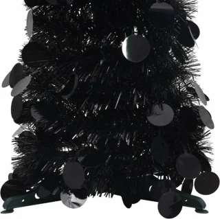 vidaXL - Kunstkerstboom - pop-up - 120 - cm - PET - zwart