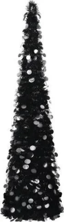 vidaXL - Kunstkerstboom - pop-up - 120 - cm - PET - zwart