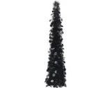 vidaXL - Kunstkerstboom - pop-up - 120 - cm - PET - zwart