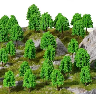 Model Trees, 60 Pcs Model Miniature Trees Mixed Train Tree Trees Scenarios Railway for DIY Scenery Scenery