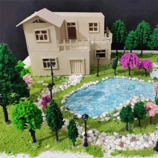 Model Trees, 60 Pcs Model Miniature Trees Mixed Train Tree Trees Scenarios Railway for DIY Scenery Scenery