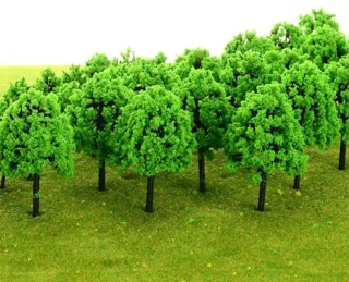 Model Trees, 60 Pcs Model Miniature Trees Mixed Train Tree Trees Scenarios Railway for DIY Scenery Scenery