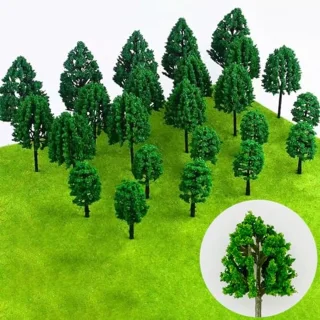Model Trees, 60 Pcs Model Miniature Trees Mixed Train Tree Trees Scenarios Railway for DIY Scenery Scenery