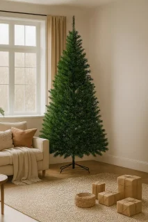 Fameilleur kunstkerstboom - Realistische Kunstboom – Luxe Kerstboom met meer dan 940 Takken – Volle Kerstboom met Metalen Standaard – Levensechte PVC Boom voor Binnen – Eenvoudig op te Zetten & Herbruikbaar – Kerstdecoratie 2025 - kunst kerstboom