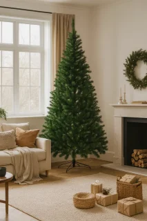 Fameilleur kunstkerstboom - Realistische Kunstboom – Luxe Kerstboom met meer dan 940 Takken – Volle Kerstboom met Metalen Standaard – Levensechte PVC Boom voor Binnen – Eenvoudig op te Zetten & Herbruikbaar – Kerstdecoratie 2025 - kunst kerstboom