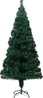 vidaXL - Kunstkerstboom - met - standaard - 180 - cm - glasvezel - groen