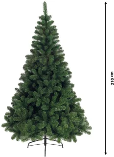 Bellatio Decorations kunst kerstboom - groen - H210 cm - D137 cm - kunstboom