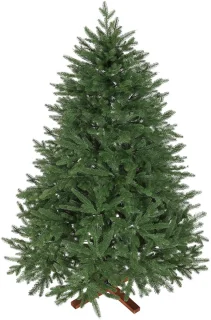 Kunstmatige Kerstboom, Realistisch Uiterlijk, Inklapbare Takken, Houten Voetstuk