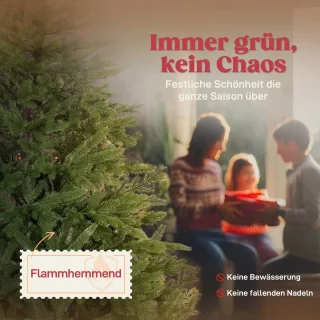 Kunstmatige Kerstboom, Realistisch Uiterlijk, Inklapbare Takken, Houten Voetstuk