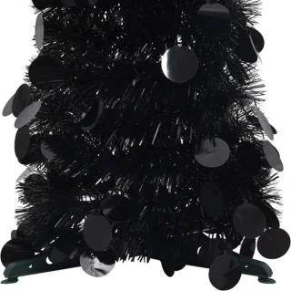 vidaXL - Kunstkerstboom - pop-up - 180 - cm - PET - zwart