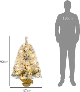 Kunstkerstboom met verlichting - Kunst kerstboom - Kerstboom - Kerstversiering