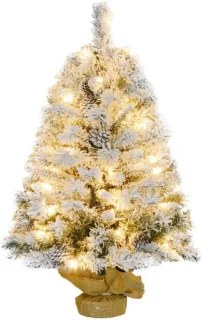 Kunstkerstboom met verlichting - Kunst kerstboom - Kerstboom - Kerstversiering
