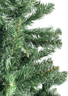 Kunstkerstboom, dennennaald, met tas, realistisch, met haken, eenvoudige montage, PVC, metalen basis, vlamvertragend (150 cm, groen)