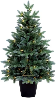 Royal Christmas - Kunstkerstboom - Blue Spruce Pot - 90 cm - PE/PVC - 70 Warm LED - 124 Takken