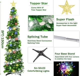 Kunstkerstboom – Premium kwaliteit - realistische kerstboom – duurzaam ‎150 x 34 x 34 cm