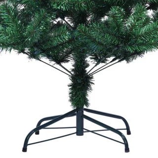vidaXL - Kunstkerstboom - met - iriserende - uiteinden - 210 - cm - PVC - groen