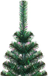 vidaXL - Kunstkerstboom - met - iriserende - uiteinden - 210 - cm - PVC - groen