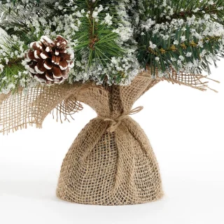 Black Box Trees Kaprun Kunstkerstboom met LED Verlichting en Timerfunctie - H60 x Ø39 cm - Groen, Goud