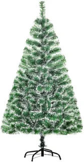 Kunstkerstboom met witte punten ∅75 x 150 cm - Groen/Wit