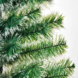Kunstkerstboom met witte punten ∅75 x 150 cm - Groen/Wit