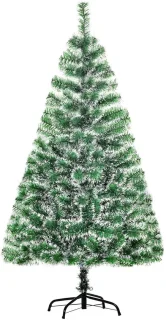 Kunstkerstboom met witte punten ∅75 x 150 cm - Groen/Wit