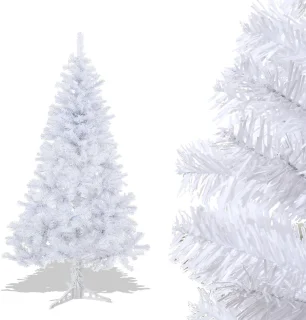 120cm kunstkerstboom, met standaard, kunstboom, kerstboom, pvc-naalden, ideaal voor thuis, kantoor, winkels en hotels, wit