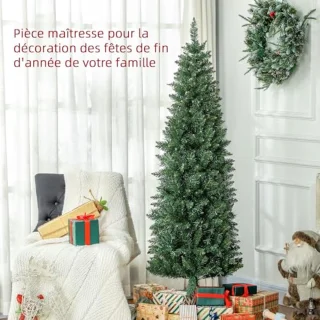 Slanke Kunstkerstboom 180 cm met Stalen Basis - Opvouwbaar en Realistisch Effect