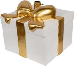 Clayre & Eef Kerstboom Standaard Cadeau 30x28x48 cm Wit Keramisch materiaal