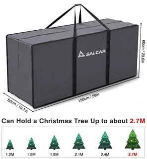 Grote kerstboomtas XXL voor dennenboom tot 270 cm | Waterdichte opbergzak voor kerstversiering