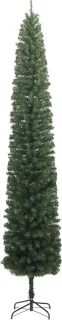 vidaXL - Kunstkerstboom - smal - met - standaard - 270 - cm - PVC