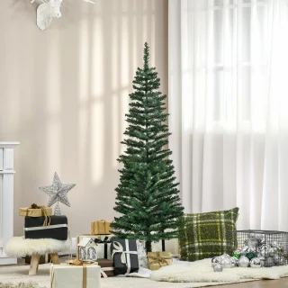 Kerstboom Kunstspar Smal met standaard 150cm - Groen