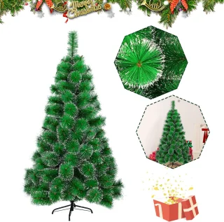 150 Cm Kerstboom Kunstkerstboom Decoratie Dennenboom Groene Dennennaalden Met Sneeuweffect Met Standaard