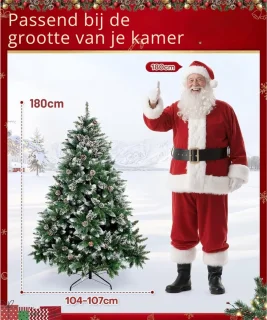 Goodivery ® - Kunstkerstboom Met Sneeuw - Kerstboom met Standaard voor Herbruikbare Kerstversieringen - Kerstboom met Sneeuw - 180cm