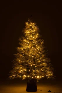 J-Line kerstboom 600 Led Houten Basis - kunststof - groen