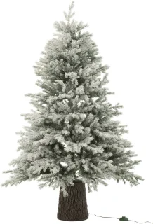J-Line kerstboom 600 Led Houten Basis - kunststof - groen