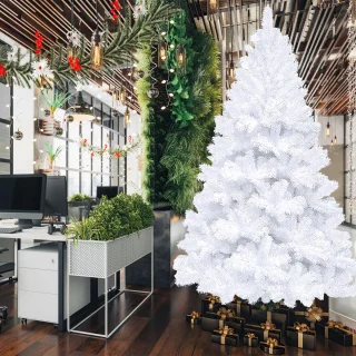 Kunstkerstboom - 180 cm - Realistische Kunststof Kerstboom - Metalen Standaard - Zonder Verlichting - Wit