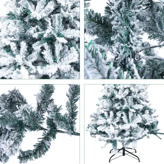 Uten Luxe uitvoering Kunstkerstboom - Kerstboom met sneeuw - H180 x Ø90 cm - 700 Takken - Groen