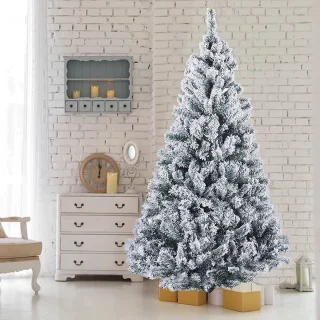 Uten Luxe uitvoering Kunstkerstboom - Kerstboom met sneeuw - H180 x Ø90 cm - 700 Takken - Groen