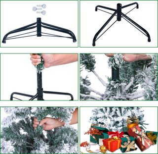vidaXL Kunstkerstboom met dikke takken 180 cm PVC wit