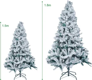 Uten Luxe uitvoering Kunstkerstboom - Kerstboom met sneeuw - H180 x Ø90 cm - 700 Takken - Groen
