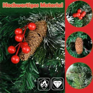 Kunstkerstboom met Verlichting - 150 cm, 8 Modi, Groene PVC Kerstboom voor Feestdecoratie
