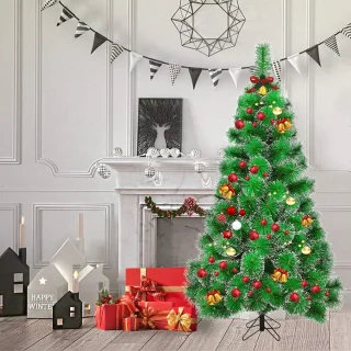120 Cm Kerstboom Kunstkerstboom Decoratie Dennenboom Groene Dennennaalden Met Sneeuweffect Met Standaard