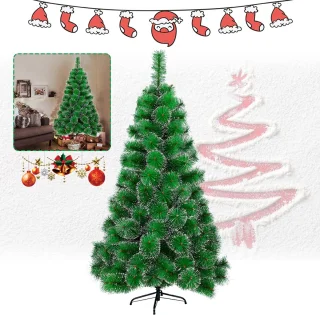 120 Cm Kerstboom Kunstkerstboom Decoratie Dennenboom Groene Dennennaalden Met Sneeuweffect Met Standaard