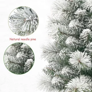 Kerstboom - Kunstkerstbomen - Kerstversiering - Vakantie Plantenbak Vuller - Kunstmatige Kerstplantenbak met Voorgeïnstalleerde Verlichting - Paal met Statief en Voorgeïnstalleerde Verlichting - Buitendecoratie voor Potten en Plantenbakken