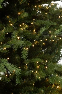J-Line decoratie Kerstboom - kunststof - groen - LED lichtjes