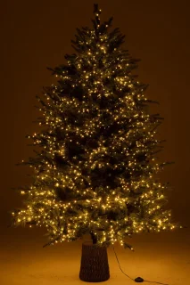 J-Line decoratie Kerstboom - kunststof - groen - LED lichtjes