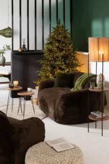 J-Line decoratie Kerstboom - kunststof - groen - LED lichtjes