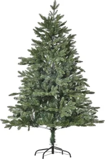 Kunstkerstboom 1,5 m - Realistische Dennenboom van PVC & PE met Stevige Voet - Ø75 cm